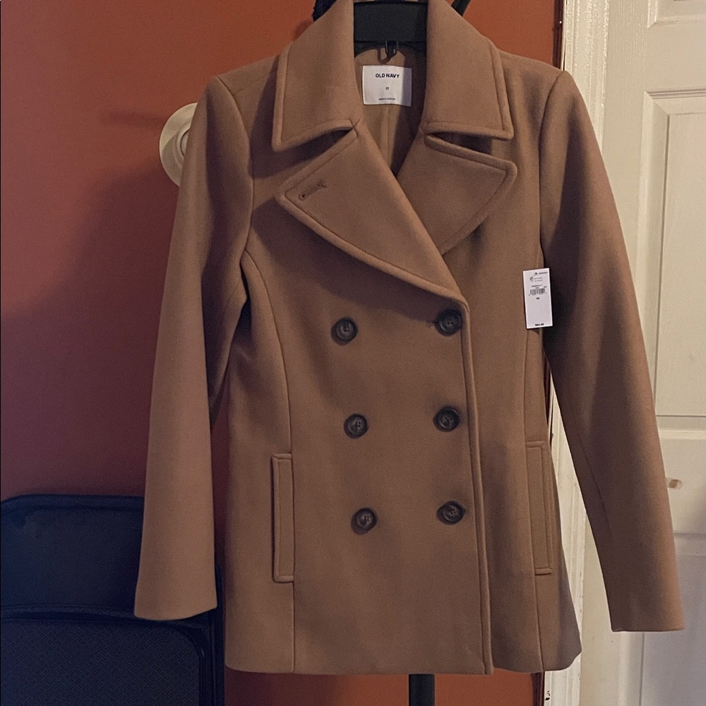 Old Navy Women's Camel Peacoat - Picture 5 of 12